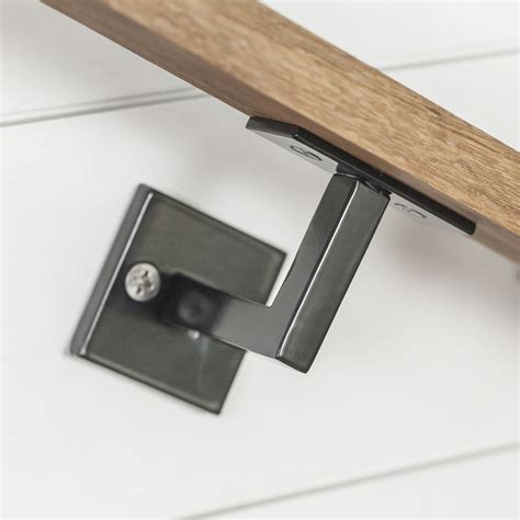 metal stair brackets|handrail brackets for wood rails.